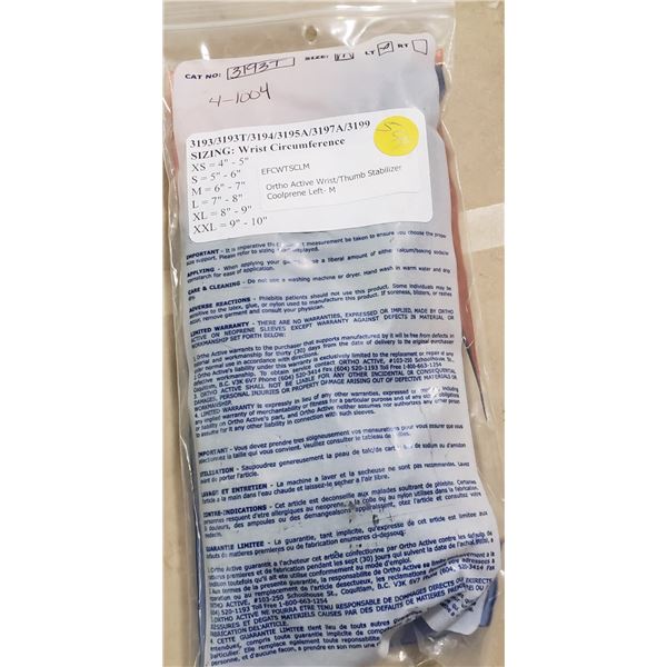 Ortho Active Wrist/Thumb Stabilizer Coolprene Left Medium
