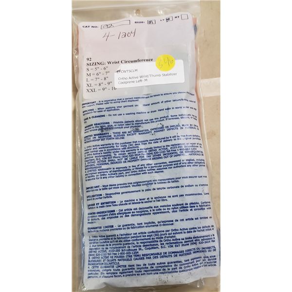 Ortho Active Wrist/Thumb Stabilizer Coolprene Left Medium