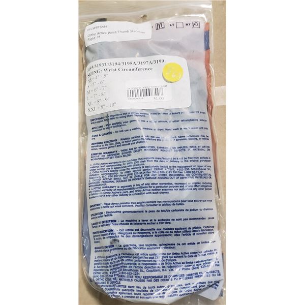 Ortho Active Wrist/Thumb Stabilizer Right M SRP $51.00