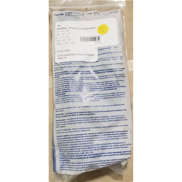 Ortho Active Wrist/Thumb Stabilizer Right M SRP $45.50