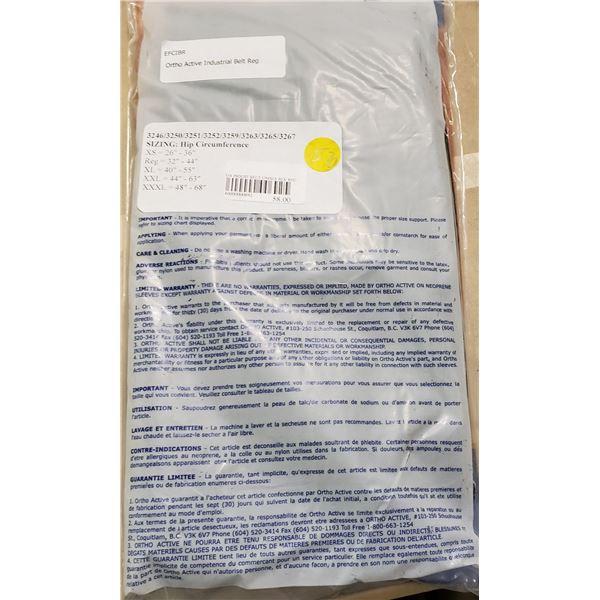 Ortho Active Industrial Belt Reg SRP $58.00