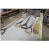 Image 2 : Lot of Shovels, Fork, and Broom