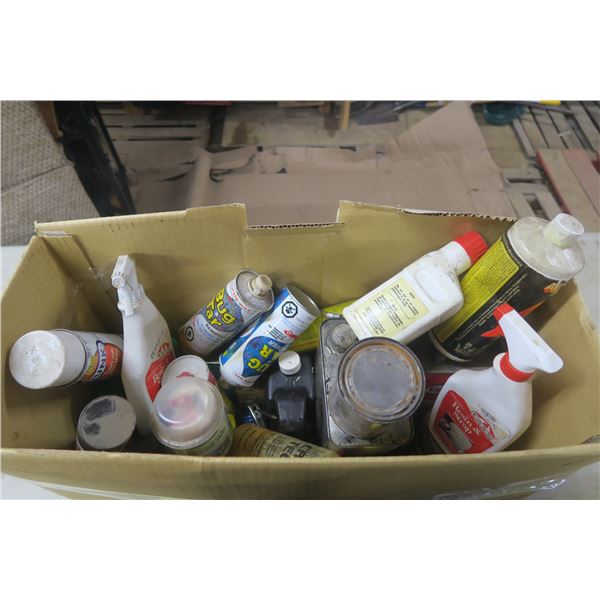 Box of Misc. Shop Fluids