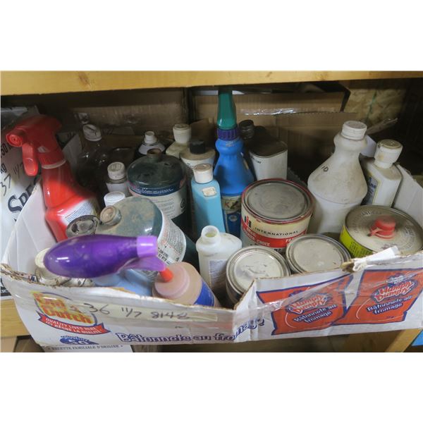 Box of Misc. Shop Fluids