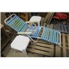 Image 2 : Lawn Chair Lounger and 2 Side Tables