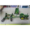 Image 1 : John Deere Tractor, Cultivator & Hay Wagon
