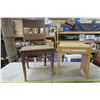 Image 1 : Antique Wooden Chair and Vintage Storage Stool