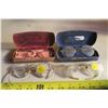 Image 1 : 4 Pairs of Gold Rimmed Glasses & 2 Cases