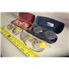 Image 3 : 4 Pairs of Gold Rimmed Glasses & 2 Cases