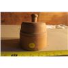 Image 2 : Round Wooden Butter Mould W/ Leaf Pattern