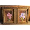 Image 8 : 6 Floral Wal Hangings 19X13 16" Square and 12" Square