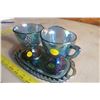 Image 3 : Carnival Glass Creamer & Sugar Bowl