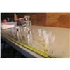 Image 2 : Decanter, 6 Glasses, And Matching Salt and Pepper Shakers