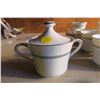 Image 2 : 8 Place Cup and Saucer Set w/ Creamer and Sugar Bowl