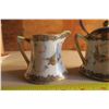 Image 11 : Teacup and Antique Creamer & Sugar Bowl