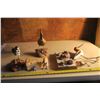 Image 1 : 4 Bird Woodcarvings With Dog And Mouse In Cheese