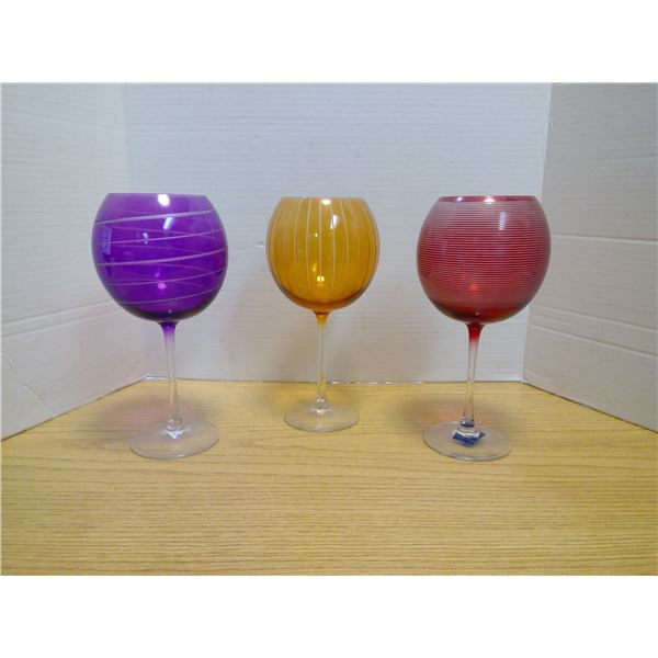 3 Wine Glasses
