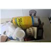 Image 1 : Box of Misc. Items Including Coffee Grinder, and Kitchen Knives