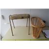 Image 1 : Vintage Stacking Stool and Wooden Magazine Rack