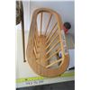 Image 2 : Vintage Stacking Stool and Wooden Magazine Rack