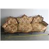 Image 1 : Antique Flower Pattern Couch (Has Some Wear and Tear on the Fabric but the Wood Is Fantastic Looking