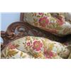 Image 8 : Antique Flower Pattern Couch (Has Some Wear and Tear on the Fabric but the Wood Is Fantastic Looking