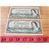Image 2 : 2 X 1954 CANADA DOLLAR BILLS