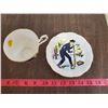 Image 2 : ROYAL ALBERT 'LADIES CURLING' TEACUP & SAUCER 1940'S