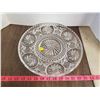 Image 1 : 1923 CZECH LEAD CRYSTAL ETCHED PLATTER 11" DIA
