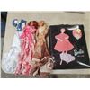 Image 1 : BARBIE DOLL CASE W/ 2 BARBIES & 3 DRESSES