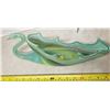 Large  art Glass Swan dish