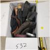 Image 1 : Fisher lot knives, gloves fishing line (Baraccuda knife with orginal sheath)