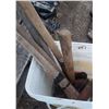 Image 1 : lot of old axes and sledge hammer