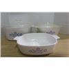 Image 2 : Corning ware 3 Oven Dishes, and 1 French White Dish.  2 Lids, 1 Has Chipped Handle