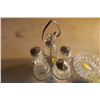 Image 4 : Glass Cruet Set, Cristal Vase, and Bowl