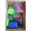 Image 3 : Box of Glasses & Box of Food Storage Containers