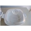 Image 4 : 3 Corningware Dishes, 2 Lids (Match 1 of the Dishes), Some Chips on the Handles