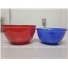 Image 2 : Blue & red mixing bowls, vintage