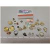 Image 1 : 1 box of pins and earrings