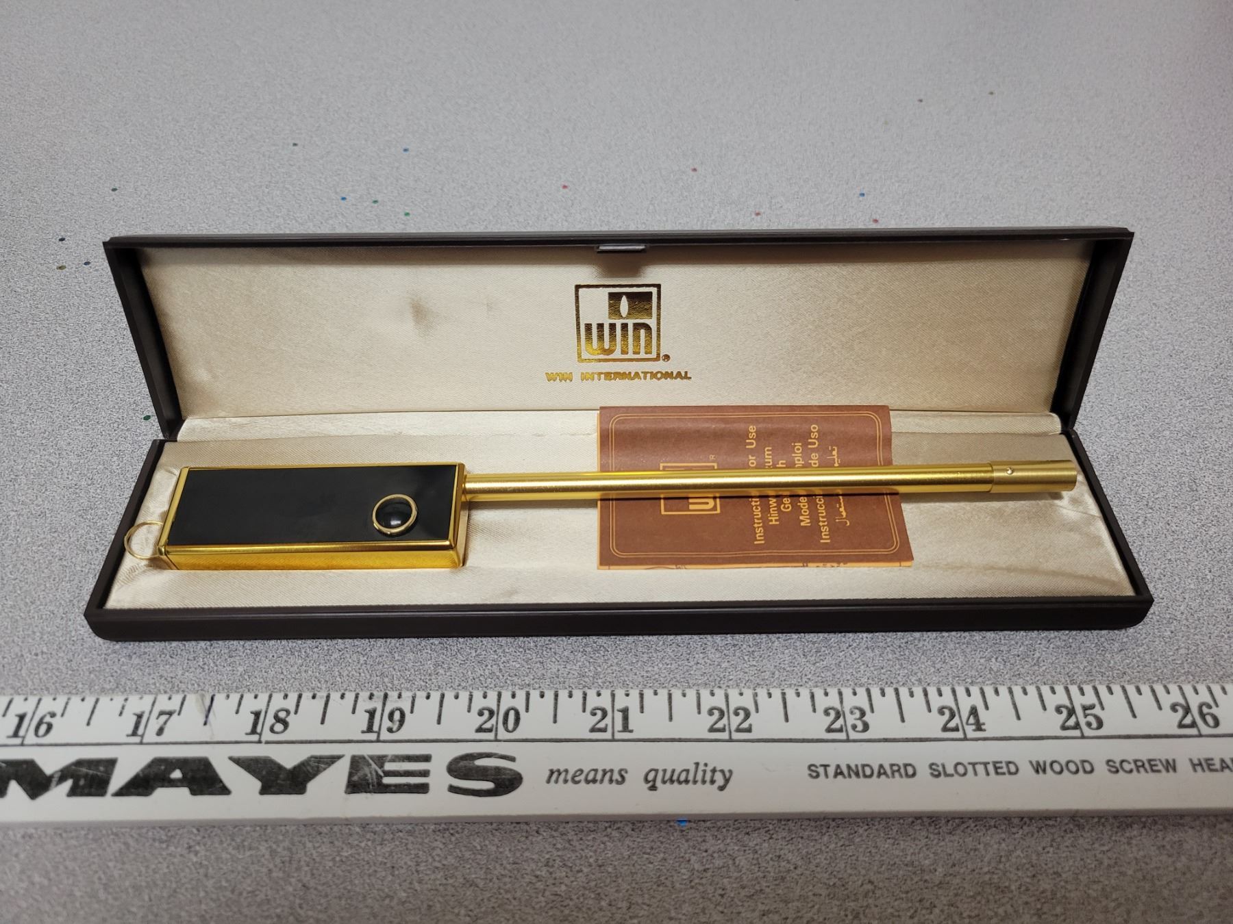 Vintage win pipe butane lighter model 8200 GL original box rare