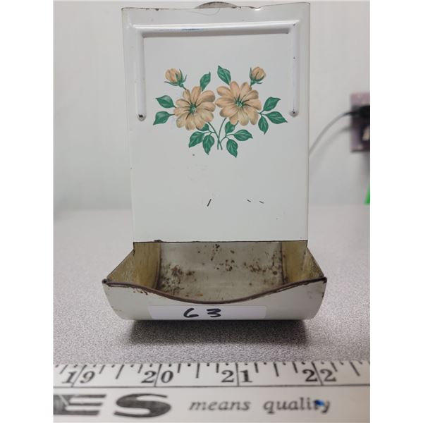 White match box cream flower pattern