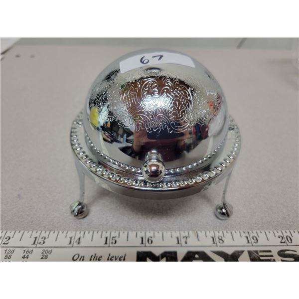 Electro plate silver button disk