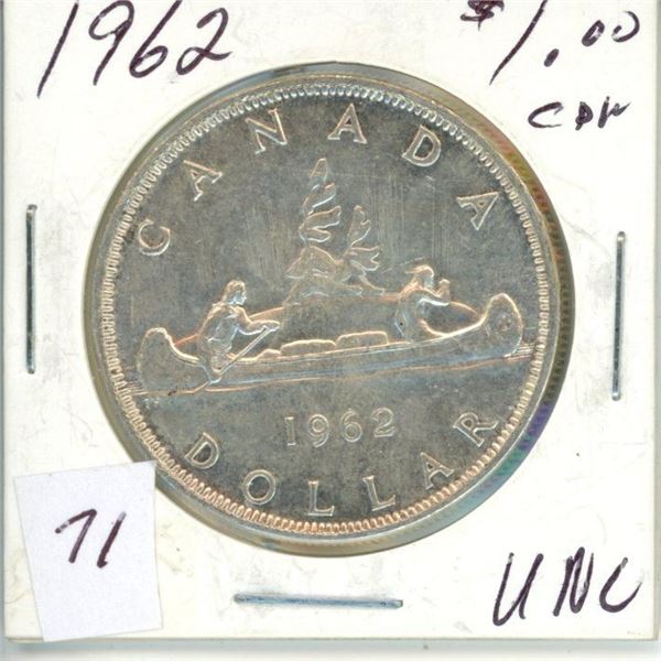 1962 Canada $1.00 One Dollar unc