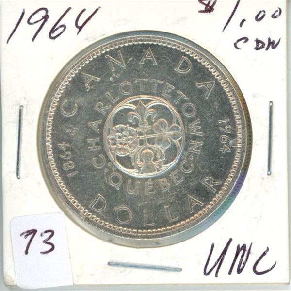 1964 Canada $1.00 One Dollar unc
