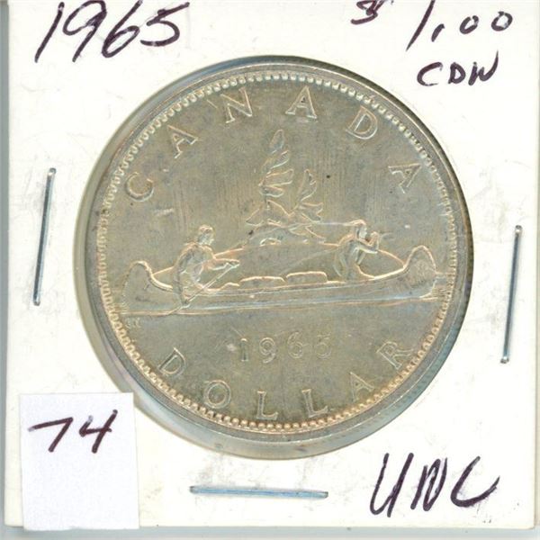 1965 Canada $1.00 One Dollar unc
