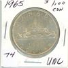 1965 Canada $1.00 One Dollar unc