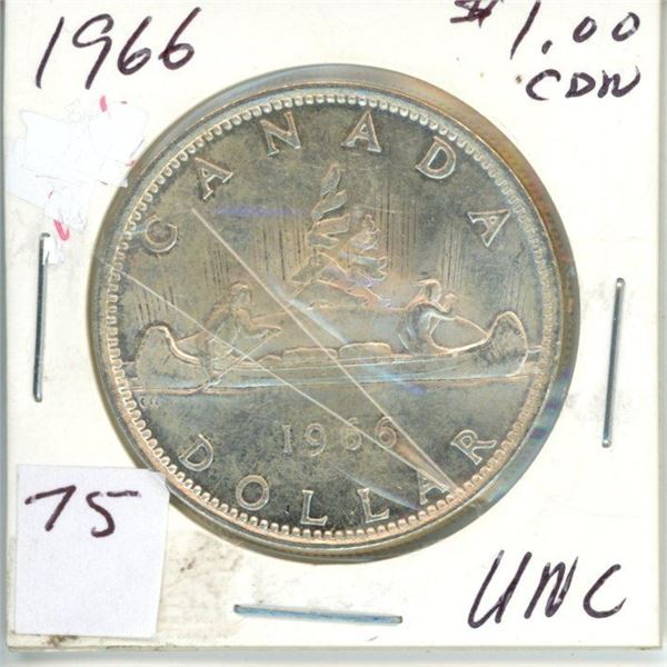 1966 Canada $1.00 One Dollar unc