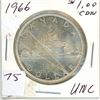 Image 1 : 1966 Canada $1.00 One Dollar unc
