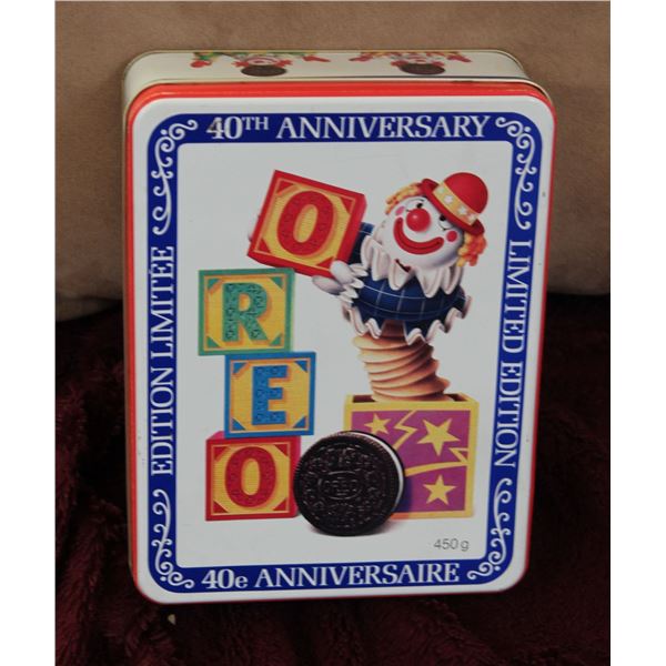 Vintage Oreo Cookie Tin Rectangle 6 X 8" 40th Anniversary
