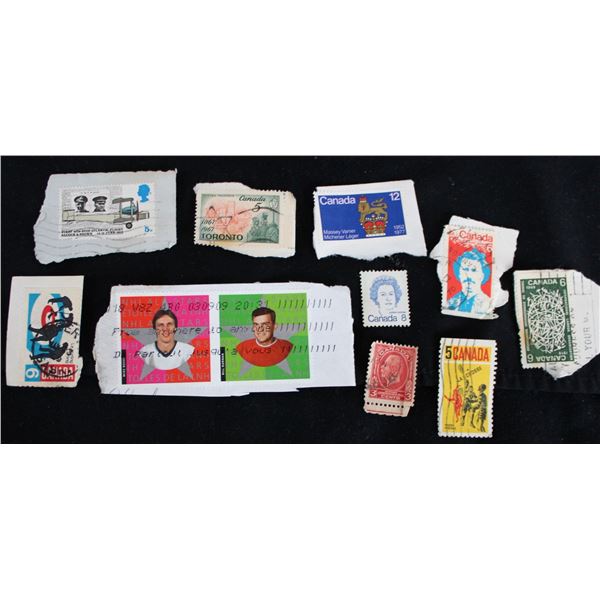 11 Vintage Postage stamps - Louis Riel, Toronto 1867/1967, Alcock &Brown Atlantic Flight
